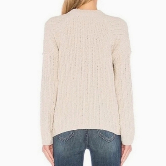 ATM Anthony Thomas Melillo Chenille Crew Neck Sweater Size Small Cream - Picture 2 of 7